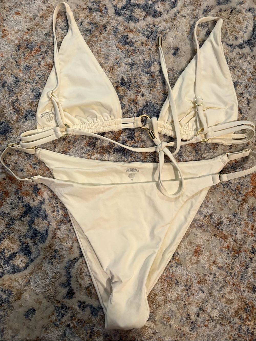 Cream Triangle Bikini Set - Picture 4 of 5